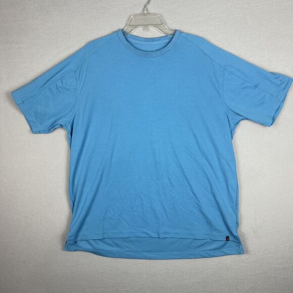 Woolrich Woolen Mills Short Sleeve Shirt Mens Size Extra Large Blue - Picture 1 of 10